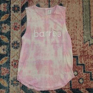 Pink tie dye barre3 tank top